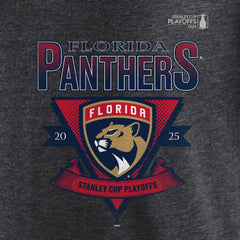 Florida Panthers Fanatics 2025 Stanley Cup Playoffs Crossbar Tri-Blend T-Shirt - Heather Charcoal | US 202988646