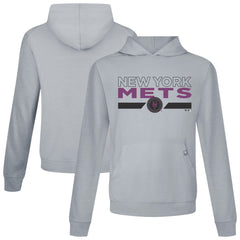 New York Mets Levelwear City Connect Relay No Hitter Pullover Hoodie - Gray Hoodies