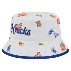 New York Knicks Team Cheer Reversible Bucket Hat White - New Era