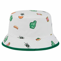 Boston Celtics Team Cheer Reversible Bucket Hat White - New Era