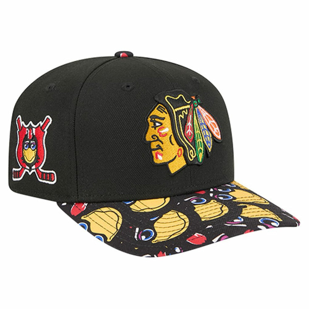 Chicago Blackhawks New Era Mascot Visor 9SEVENTY Adjustable Hat - Black | US 202989676