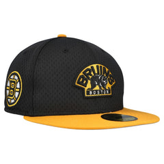 Boston Bruins New Era Mesh Crown Two-Tone 59FIFTY Fitted Hat - Black/Gold | US 202989687