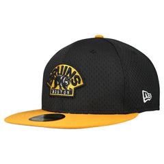 Boston Bruins New Era Mesh Crown Two-Tone 59FIFTY Fitted Hat - Black/Gold | US 202989687