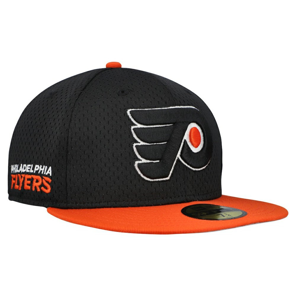 Philadelphia Flyers New Era Mesh Crown Two-Tone 59FIFTY Fitted Hat - Black/Orange | US 202989688