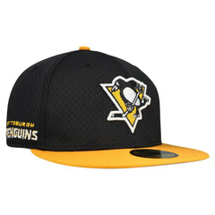 Pittsburgh Penguins New Era Mesh Crown Two-Tone 59FIFTY Fitted Hat - Black/Gold | US 202989692