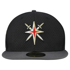 Vegas Golden Knights New Era Mesh Crown Two-Tone 59FIFTY Fitted Hat - Black/Gray | US 202989693