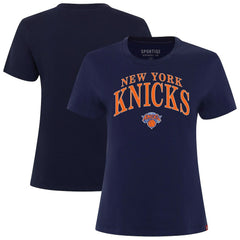 New York Knicks Sportiqe Women's Arcadia Boxy T-Shirt Navy