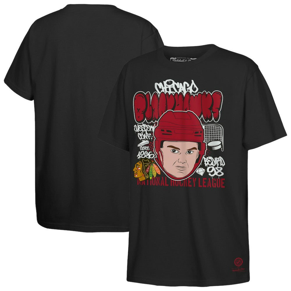 Connor Bedard Chicago Blackhawks Mitchell & Ness Youth Caricature T-Shirt - Black | US 202995905