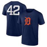 Detroit Tigers Jackie Robinson Day Name & Number T-Shirt - Navy T-shirts
