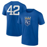 Kansas City Royals Jackie Robinson Day Name & Number T-Shirt - Royal T-shirts