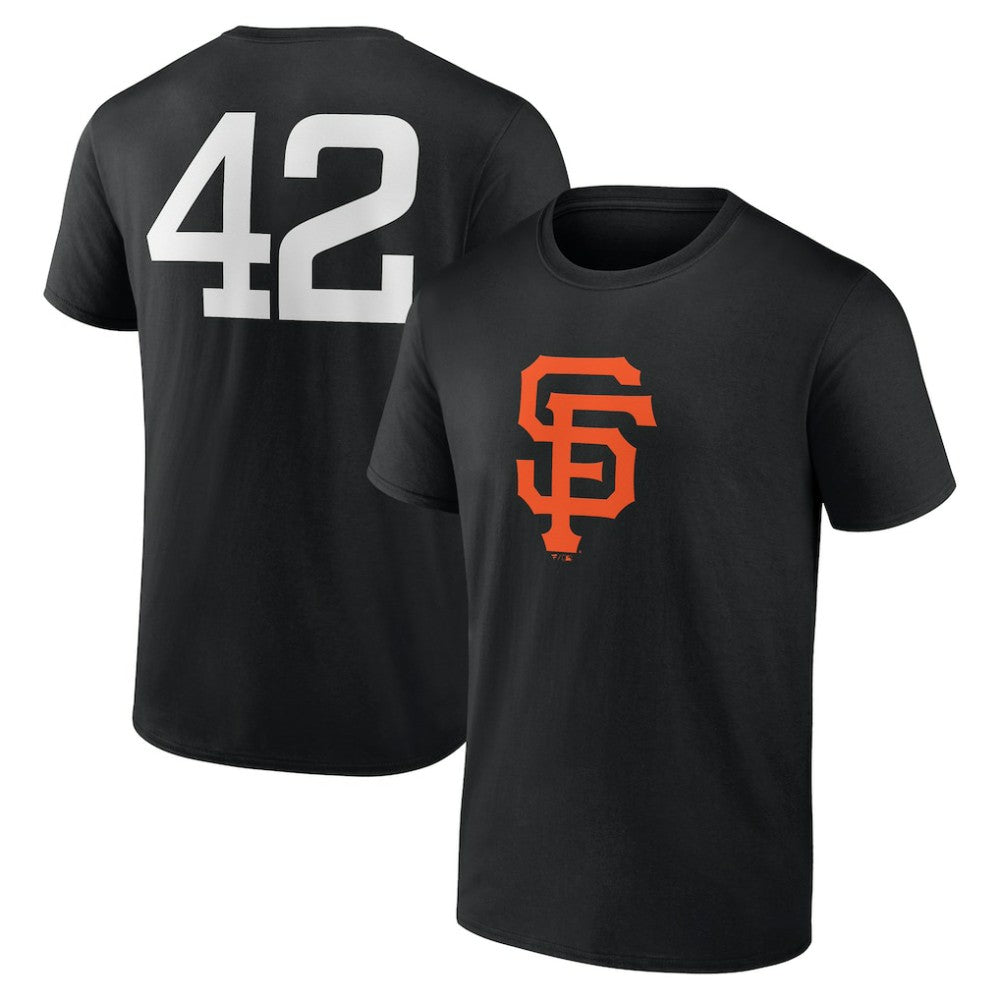 San Francisco Giants Jackie Robinson Day Name & Number T-Shirt - Black T-shirts