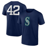 Seattle Mariners Jackie Robinson Day Name & Number T-Shirt - Navy T-shirts