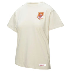 Tampa Bay Buccaneers Women's 50th Season Pirate Oversized Boyfriend T-Shirt - Cream T-shirts