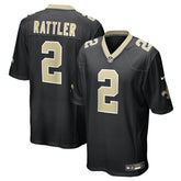 Spencer Rattler New Orleans Saints Team Game Jersey - Black Jerseys