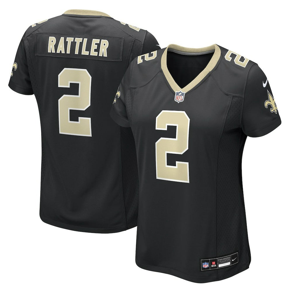 Spencer Rattler New Orleans Saints Women's Team Game Jersey - Black Jerseys