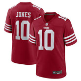 Mac Jones San Francisco 49ers Team Game Jersey - Scarlet Jerseys