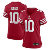Mac Jones San Francisco 49ers Women's Team Game Jersey - Scarlet Jerseys