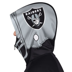 Las Vegas Raiders Pro Player Helmet Full-Zip Hooded Track Jacket - Black/Silver Jackets