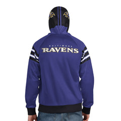 Baltimore Ravens Pro Player Helmet Full-Zip Hooded Track Jacket - Purple/Black Jackets