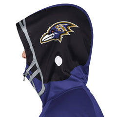 Baltimore Ravens Pro Player Helmet Full-Zip Hooded Track Jacket - Purple/Black Jackets