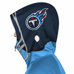 Tennessee Titans Pro Player Helmet Full-Zip Hooded Track Jacket - Light Blue/Navy Jackets