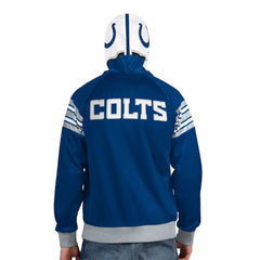 Indianapolis Colts Pro Player Helmet Full-Zip Hooded Track Jacket - Royal/White Jackets