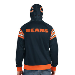Chicago Bears Pro Player Helmet Full-Zip Hooded Track Jacket - Navy/Orange Jackets