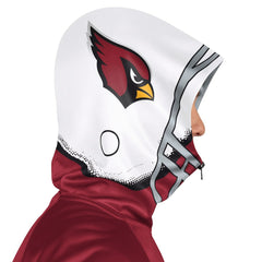 Arizona Cardinals Pro Player Helmet Full-Zip Hooded Track Jacket - Cardinal/White Jackets