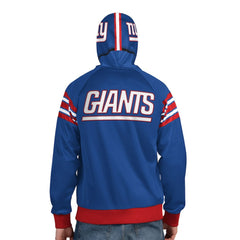 New York Giants Pro Player Helmet Full-Zip Hooded Track Jacket - Royal/Red Jackets