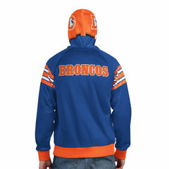 Denver Broncos Pro Player Retro Helmet Full-Zip Hooded Track Jacket - Royal/Orange Jackets