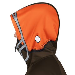 Cleveland Browns Pro Player Retro Helmet Full-Zip Hooded Track Jacket - Brown/Orange Jackets