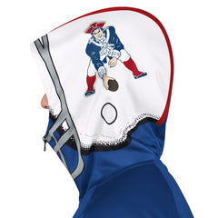 New England Patriots Pro Player Retro Helmet Full-Zip Hooded Track Jacket - Royal/Red Jackets