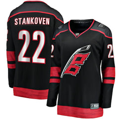 Logan Stankoven Carolina Hurricanes Fanatics Women's Home Breakaway Player Jersey - Black | US 202999999