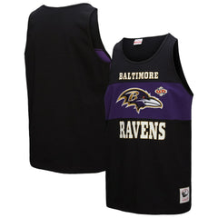 Baltimore Ravens Retro Colorblock Tank Top - Black Tops