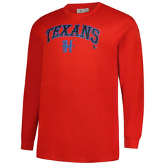 Houston Texans Big & Tall Throwback Thermal Long Sleeve T-Shirt - Red T-shirts