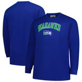 Seattle Seahawks Big & Tall Throwback Thermal Long Sleeve T-Shirt - Royal T-shirts