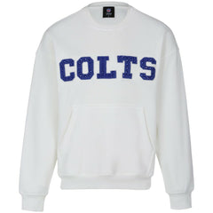 Indianapolis Colts Cuce Women's Chenille Jeweled Sweatshirt - White Sweatshirts
