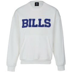 Buffalo Bills Cuce Women's Chenille Jeweled Sweatshirt - White Sweatshirts