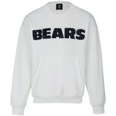 Chicago Bears Cuce Women's Chenille Jeweled Sweatshirt - White Sweatshirts