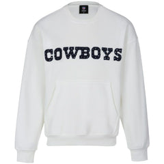 Dallas Cowboys Cuce Women's Chenille Jeweled Sweatshirt - White Sweatshirts