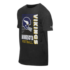 Minnesota Vikings New Era Retro Logo Enzyme Washed Oversized T-Shirt - Black T-shirts