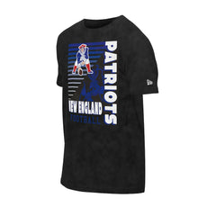 New England Patriots New Era Retro Logo Enzyme Washed Oversized T-Shirt - Black T-shirts