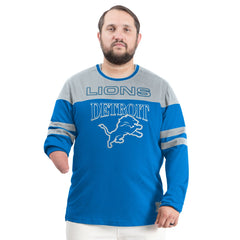 Detroit Lions G-III Sports by Carl Banks Adaptive Outlast Long Sleeve T-Shirt - Blue/Silver T-shirts