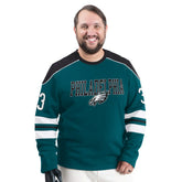 Philadelphia Eagles G-III Sports by Carl Banks Adaptive Lord Stanley Crewneck Sweatshirt - Midnight Green Sweatshirts