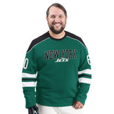 New York Jets G-III Sports by Carl Banks Adaptive Lord Stanley Crewneck Sweatshirt - Green Sweatshirts