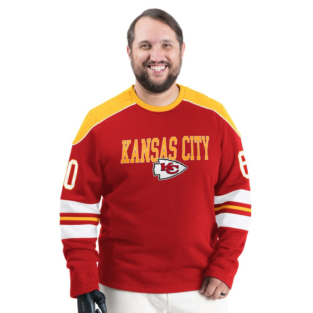 Kansas City Chiefs G-III Sports by Carl Banks Adaptive Lord Stanley Crewneck Sweatshirt - Red Sweatshirts