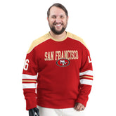 San Francisco 49ers G-III Sports by Carl Banks Adaptive Lord Stanley Crewneck Sweatshirt - Scarlet Sweatshirts