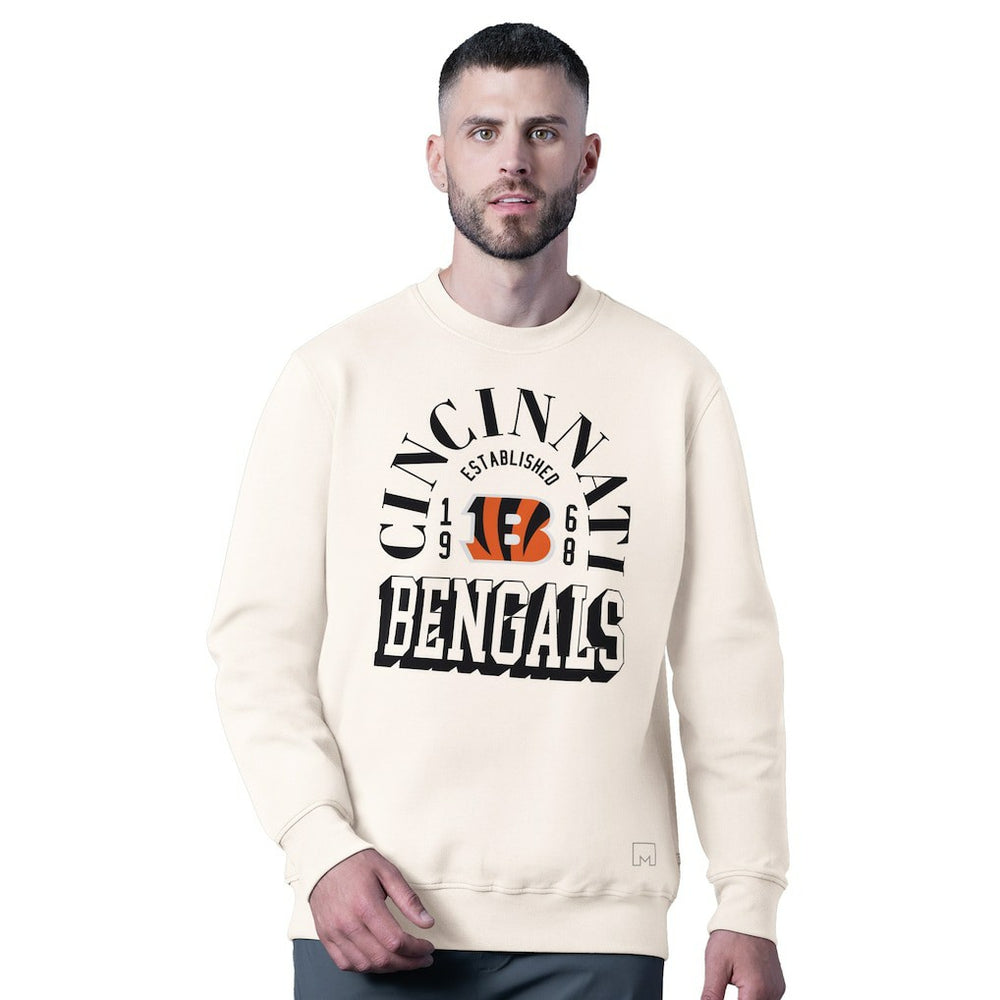 Cincinnati Bengals MSX by Michael Strahan Whiteout Tri-Blend Sweatshirt - White Sweatshirts