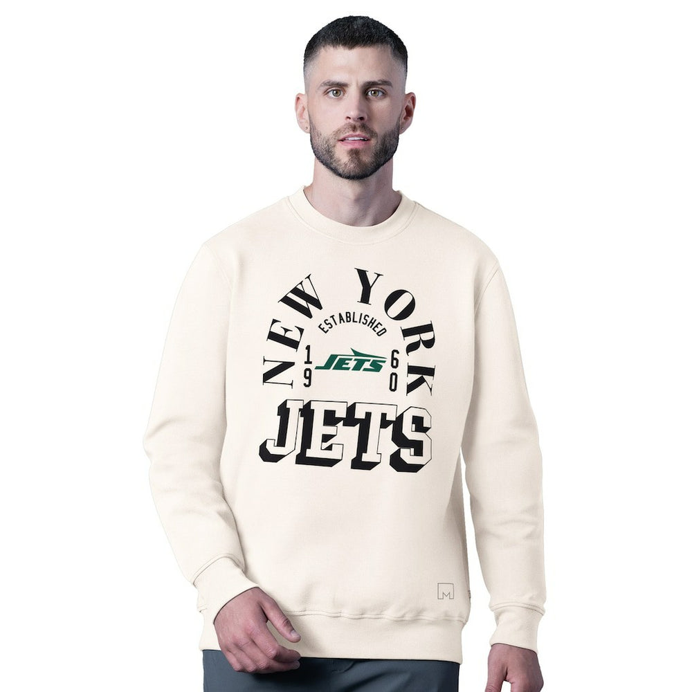 New York Jets MSX by Michael Strahan Whiteout Tri-Blend Sweatshirt - White Sweatshirts