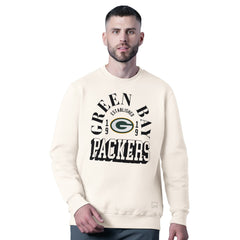 Green Bay Packers MSX by Michael Strahan Whiteout Tri-Blend Sweatshirt - White Sweatshirts